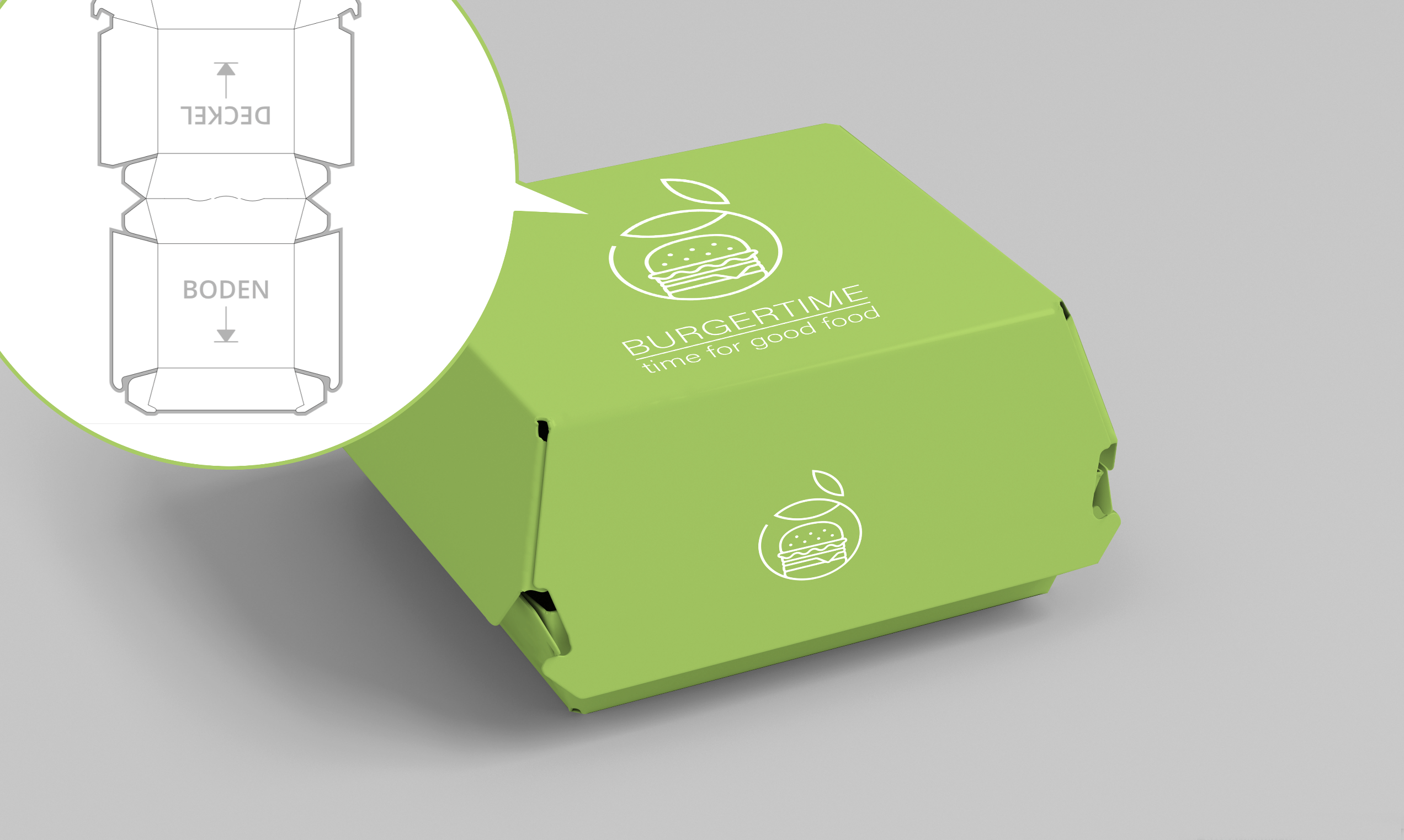 3D-Designer für Food-Verpackungen – Burgerbox individuell gestalten bei WEROCA Kartonagen Bielefeld