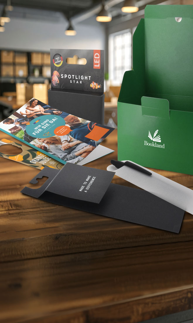 Individuelle Non-Food-Verpackungen aus Karton – Faltschachtel, Blisterverpackung, Hängeverpackung und Steckbox für Handel und Industrie von WEROCA Kartonagen Bielefeld