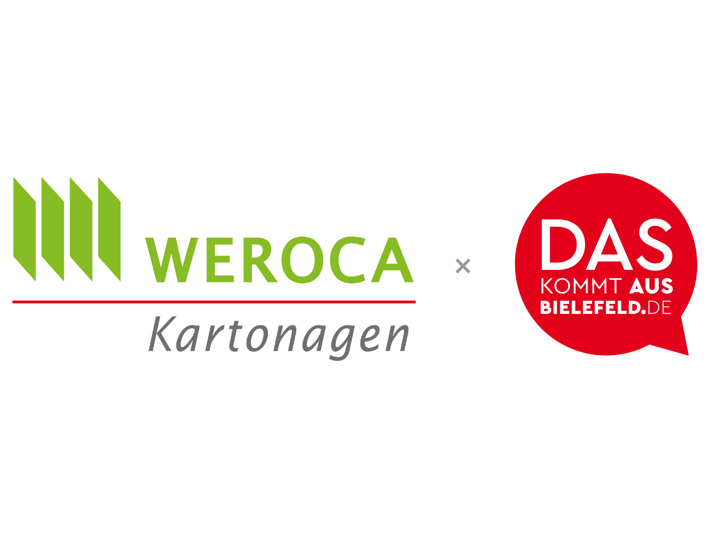 WEROCA Kartonagen x Das kommt aus Bielefeld - Logos nebeneinander (Vorschaubild)